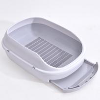 Double-Layer Mesh Cat Litter Box - Large Semi-Closed Mischief Maker Large BP291: 51*40.5*20.5cm žalia