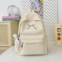 Didelės talpos Korėjietiško stiliaus kuprinė su kaspinėliu mergaitėms - Nešiojamojo kompiuterio krepšys studentams Backpack without accessories ežero mėlyna spalva