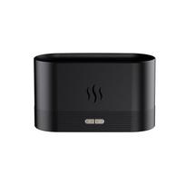 USB eterinių aliejų difuzorius su imituojančia liepsna, ultragarsiniu drėkintuvu, „Cool Mist Maker Fogger“ ir LED eterinių aliejų liepsnos lempa naktiniu apšvietimu, 180 ml balta