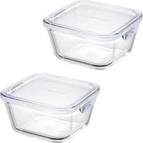 Iwaki Glass Storage Microwave and Oven Set of Saxe NEW Pack Range Gratin Bakeware Heat-Resistant Containers, Safe, Deep, 2, Blue, & F3247HM2BL, Dish, mėlyna