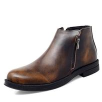 Odiniai Chelsea batai Vyriški batai Šilti batai Užtrauktukas Karvės odos odiniai batai Vyriški kulkšnies batai Madingi kulkšnies batai Vintage Brogue 43