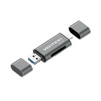 Vention USB3.0 Multi-function Card Reader Gray Metal, CADVNTCCHH0