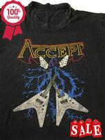 Accept Juodi Marškinėliai Medvilniniai Unisex Dovana Vyrams Moterims BG3092 Unisex Marškinėliai S