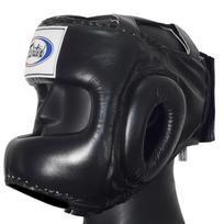 Fairtex HG4 bokso šalmas su nosies apsauga Juodas M