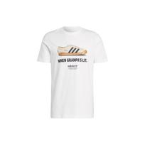 Adidas Originals New Age marškinėliai su raidėmis, batų spauda, ​​apvalios kaklo dalies, sportinės trumpos rankovės, balti, IC8871 S