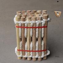 Nailono virvinės kopėčios su mediniais laipteliais 2 Wooden Rungs