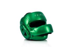 Fairtex HG17 Bokso treniruočių šalmas su nosies apsauga Žalias M
