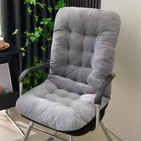 Sustiprintas pliušinis atlošiamo krėslo ir supamo krėslo čiužinys - Minkšta sėdynė ir atlošas rudeniui/žiemai 45*94cm brown