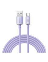 Kabelio laidas greitam įkrovimui ir duomenų perdavimui USB USB-C 100W 2m violetinė