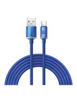 USB - USB-C laidas greitam įkrovimui ir duomenų perdavimui, 2m mėlynas
