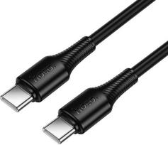 Cable USB C to USB C Hoco 3A 60W 1 m X120 juodas