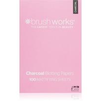 Brushworks Charcoal Blotting Papers riebalų perteklių sugeriantys popieriaus lapeliai 100 vnt.
