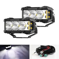 LED ŽIBINTAI 35W 10CM 2VNT KOMPLEKTAS SU LAIDAIS