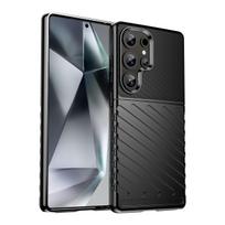 Silikoninis šarvuotas Dėklas "samsung Galaxy S25 Ultra Thunder Case" - Juodas