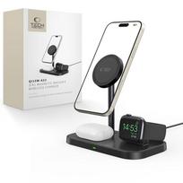 Indukcinis įkroviklis "3-in-1" Su Stovu "apple Watch Airpods" Išmaniesiems Telefonams "magsafe" - Juodas