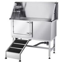 Šunų maudymo vonia Vevor K2E01007, 127x58x149.5 cm, sidabrinės spalvos