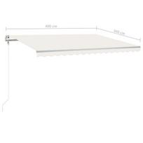 Automatinė markizė su led/vėjo jutikliu VidaXL 400x300 cm ruda