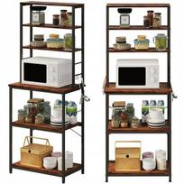 daugiafunkcinė lentynos vintage retro rudos loft virtuvės spintelė 6 lentynos 166 cm