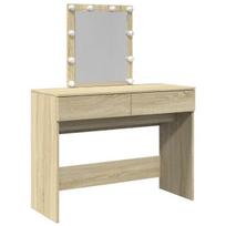 Kosmetinis staliukas，Makiažo stalas su LED, sonoma ąžuolo, 100x40x130cm CFE6665017