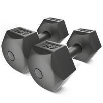 Hanteliai, svarmenys 4FIZJO, 2 x 4 kg, bituminiai hanteliai, fitness hanteliai, rankų svoriai, treniruotėms, pratimams