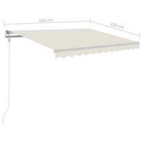 Automatinė markizė su led/vėjo jutikliu VidaXL 350x250 cm ruda
