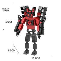 Creative Titan Series Skibidi Tualetas Statybiniai blokai Laikrodis TV Vyras Modelis Pasidaryk pats plytos Žaislai vaikams Kalėdinės Vaikų Dovanos
