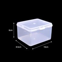 1Pcs with Lid Storage Box Rectangular Shape Plastic Storage Case Multi-purpose Clear Small Thing Container