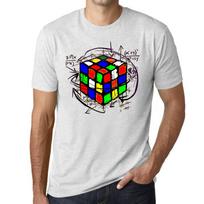 ULTRABASIC – ULTRABASIC – grafiški Unisex Cube Rubik Magie marškinėliai XS balta