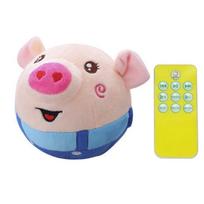 USB Įkraunami Šokinėjantys Šokinėjimo Kamuoliai Kratomas Šuns Kramsalamas Judantis Pliušinis Žaislas Vaikų Dovana Blue Pig No Remote