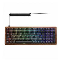 SKILLER SGK50 S2 Wood PBT (holz/schwarz, US-Layout, Gateron G Pro 3.0 Yellow)