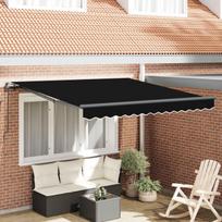 Ištraukiama markizė Juoda 350 x 250 cm Poliesteris ir plienas
