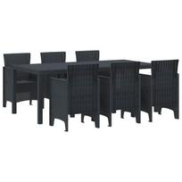 Sodo valgomojo komplektas 7 pcs Antracitas Polipropilenas