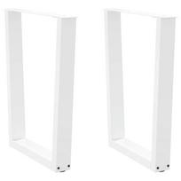 Valgomojo stalo kojelės, 2 vnt., baltos, 60x(72-73,3) cm, plienas, V formos