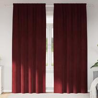 Užtemdymo užuolaidos 2 pcs Vyno raudona 140 x 225 cm Aksomas