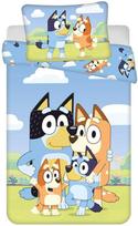 Jerry Fabrics Bluey vaikiška patalynės užvalkalų komplektas, 100x135 cm, 2 vnt., 100 % medvilnė