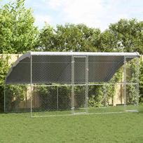 Šunų narvas 2 pcs Sidabro 4 x 2 x 2 m Galvanizuotas plienas