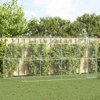 Šunų narvas 2 pcs Sidabro 4 x 2 x 2 m Galvanizuotas plienas