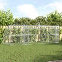 Šunų narvas 3 pcs Sidabro 6 x 2 x 2 m Galvanizuotas plienas