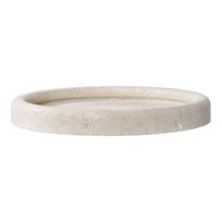 Plokštė - NAMAS NORDIK - Ø 25,5 cm - Bežinė - Natūralus travertinas - Apvalus