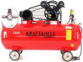 Alyvos kompresorius KD1473, 200L 2 stūmokliai + Separatorius, 3,8 kW, 590 l/min