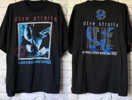 Dire Straits Band On Every Street World Tee For Men Women Cotton Shirt RI_243 Unisex T-Shirt S