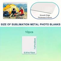 10 vnt. Aliuminio sublimacijos metalo nuotraukų ruošinių, Metalo sublimacijos ruošinys 0,45 mm storio nuotraukų ženklas 5.91×7.87in/15×20cm
