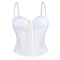 Aštrus merginos seksualus push-up permatomas nėrinių korsetas-camisole Large vyno raudonos spalvos
