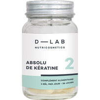 D-LAB Nutricosmetics Absolu De Keratine maisto papildas su keratinu plaukams ir nagams, 28 kapsulės