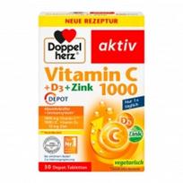 Doppelherz Vitaminas C 1000 + D3 Depo 30 tablečių
