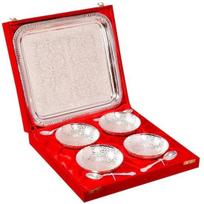 Kieto žalvario dubenėlių rinkinys su padėklu 100 ml, 9 vnt. pakuotė