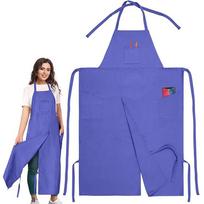 Prailgintas su skeltu priekiu darbinis prijuostė keramikai 115*76 cm gray