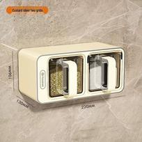 Wall-Mounted Kitchen Condiment Box Set: Pepper, Salt, MSG Storage Jars