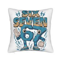 Meme 67 Six Seven Italian Brainrot Christmas Pillowcase Doublesided Printing Cushion Cover Decoration Throw Pillow Case Cover 30x30cm 12x12in