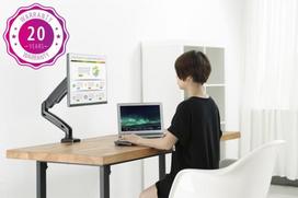 Up Up Premium Single Screen Monitoriaus laikiklis 17-32'', VESA 75x75, 100x100, Matinė juoda
